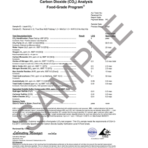 CO2 Food Grade Template