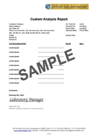 Custom Air Purity Testing Program