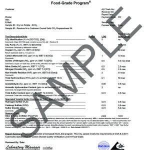 Food Grade Dry Ice Template